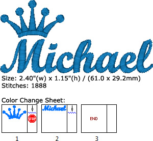 Michael embroidery design
