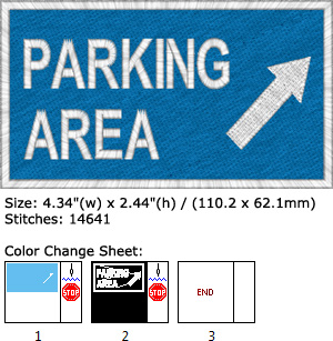 Parking Area embroidery design