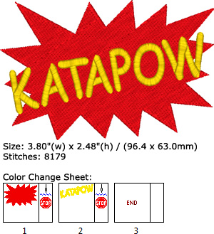 Katapow embroidery design