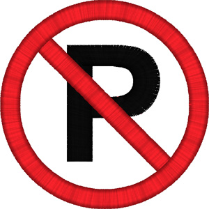 No Parking embroidery design