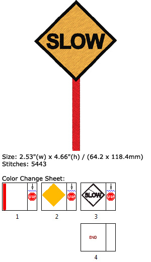 Slow embroidery design