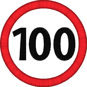 Speed 100 embroidery design
