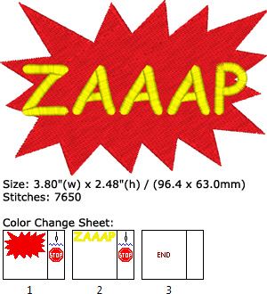 Zaaap embroidery design