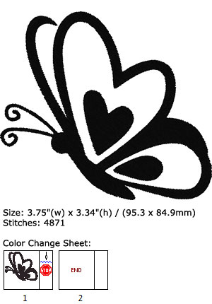 Butterfly embroidery design