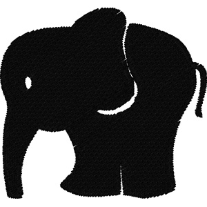 Elephant embroidery design