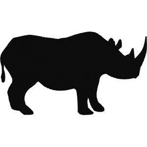 Rhino embroidery design