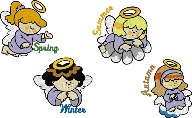 Angels embroidery designs