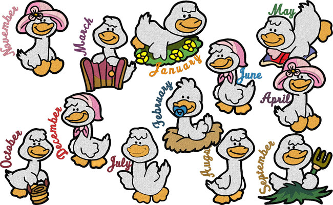 Goose embroidery designs