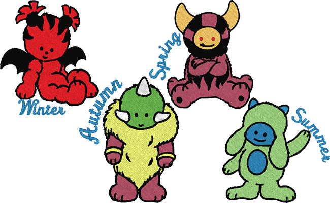 Monster embroidery designs