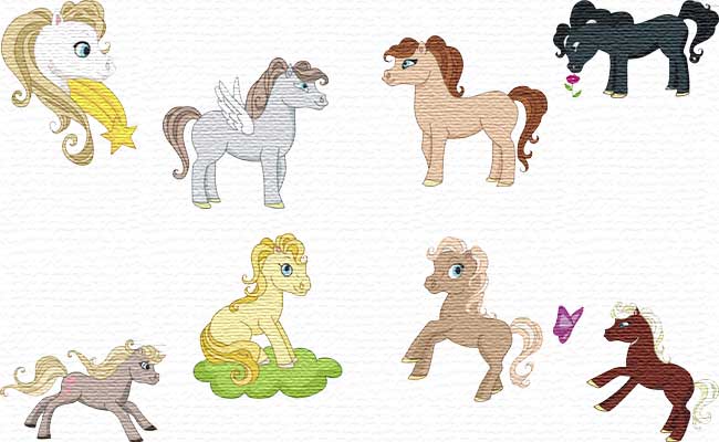 Horses embroidery designs