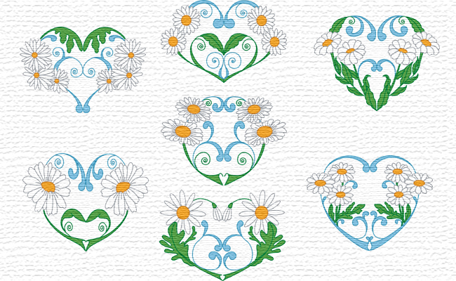 Flowers embroidery designs