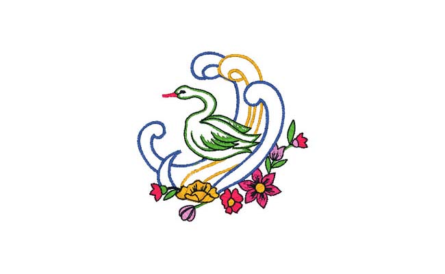 swan embroidery designs