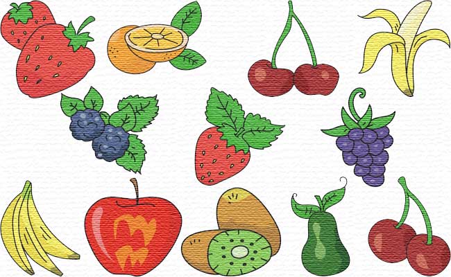 Fruits embroidery designs