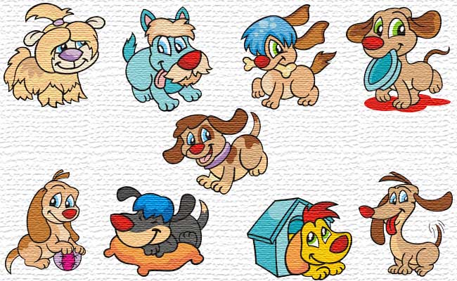 Puppies embroidery designs