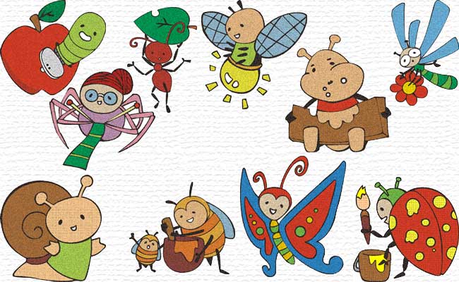 Cute Bugs embroidery designs