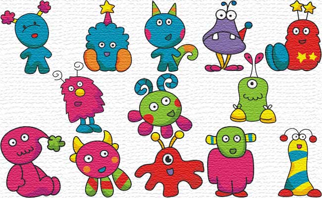 Monster embroidery designs