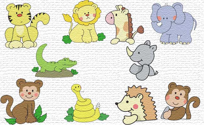 Jungle embroidery designs