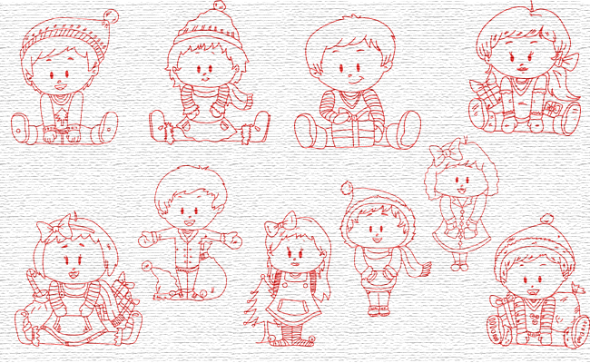 RW Xmas embroidery designs