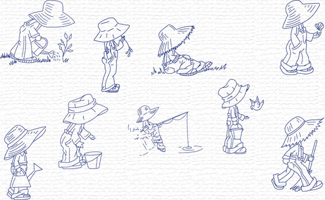 Bluework Little Farmer embroidery designs